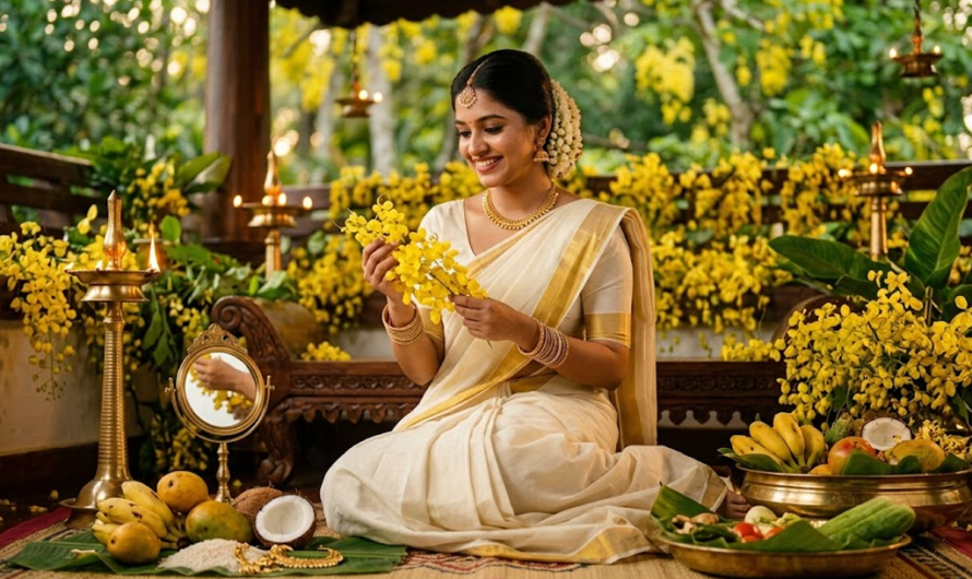 Vishu AI Photo Editing Prompts 2026 – Create Stunning Kerala Traditional Portraits Easily