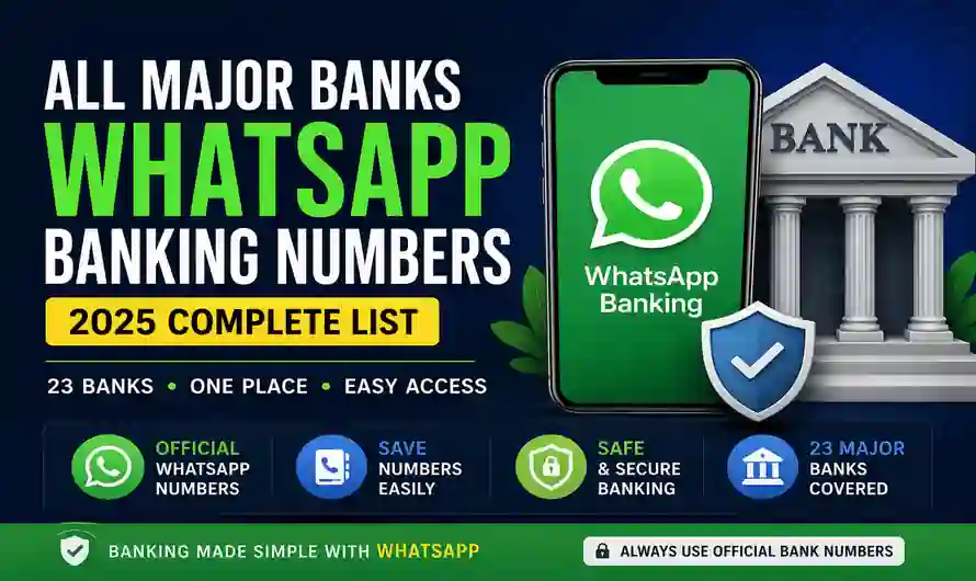 WhatsApp Banking Numbers 2026: 23 Essential Bank Contacts to Save