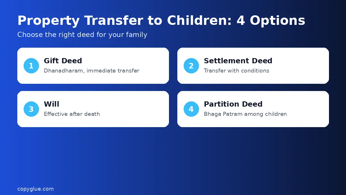 Property Transfer to Children: 4 Options - property transfer to children in Kerala